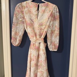 Sugarlips Pastel Floral Long Sleeve Dress